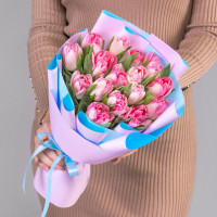 15 Розовых Пионовидных Тюльпанов 15 Розовых Пионовидных Тюльпанов