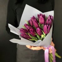 15 Фиолетовых Тюльпанов