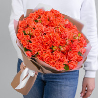25 Кустовых Коралловых Роз (40 см.)